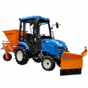 Cost of delivery: LS Tractor XJ25 HST 4x4 - 24.4 KM / CAB + Vario 150 cm arrow snow plow, hydraulic 4FARMER + Motyl spreader