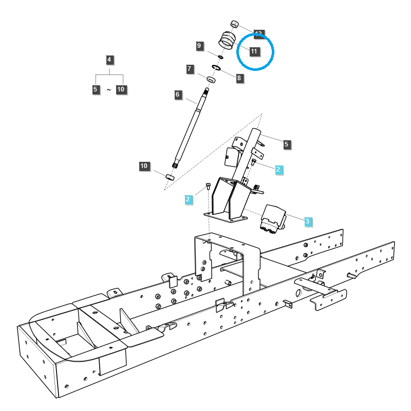 elemente der kabinenausstattung - Staubschutzkappe Lenksäulenmanschette / TRG630 / LS Traktor / Nr. 40007532