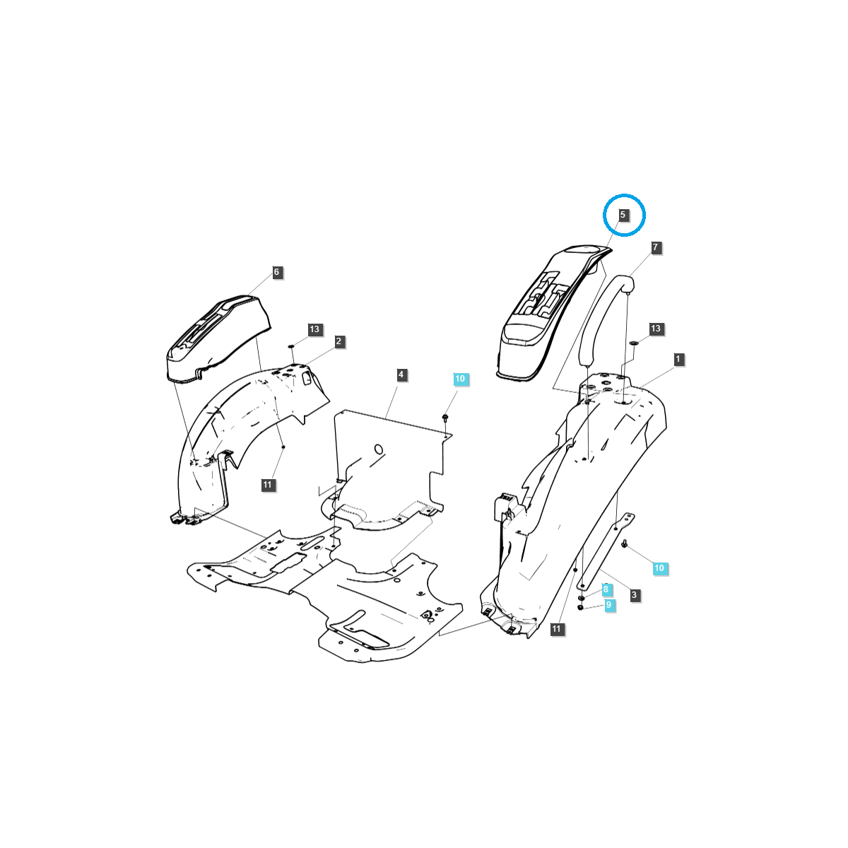 Vedení páky / Boční kryt / Levý / TRG870 / Traktor LS / č. 40196112