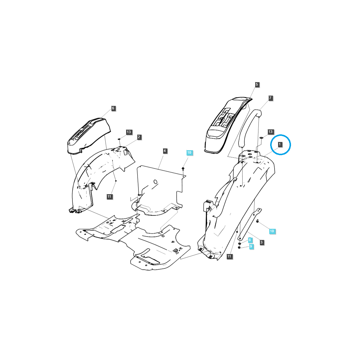 Guardabarros izquierdo / G870 / Ls Tractor 40202518