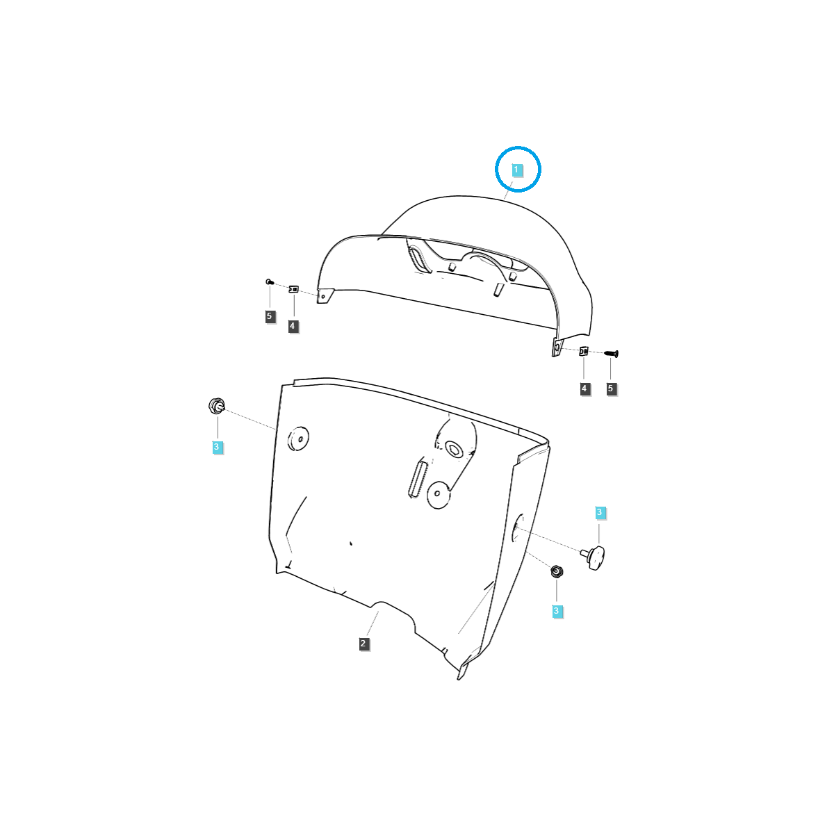 Armaturenbrettabdeckung / Verkleidung / TRG830 / LS Traktor / Nr. 40365835