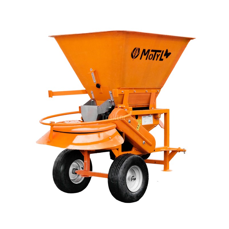 agricultural machinery - Fertilizer spreader, municipal spreader with narrow spreading MOTYL N031M/1-2 with POM wheels Augustow