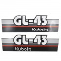 Cost of delivery: Autocollants Kubota GL43