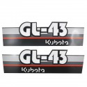 Cost of delivery: Kubota GL43 stickers