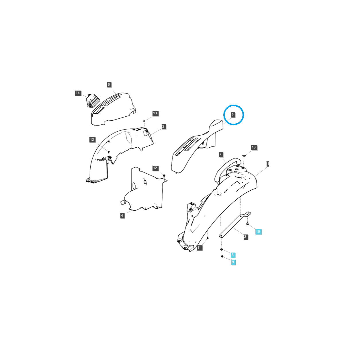 Hebelführung / Seitendeckel / Links / TRG870 / LS Traktor / Nr. 40291951