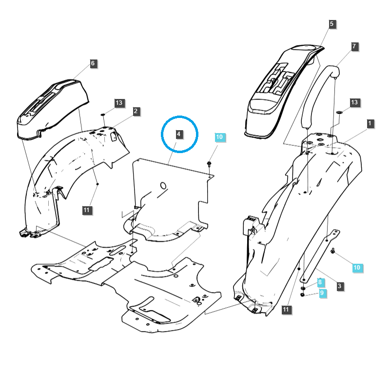 elementy karoserii  - Obudowa centralna / SBG870 / LS Tractor / nr 40292180