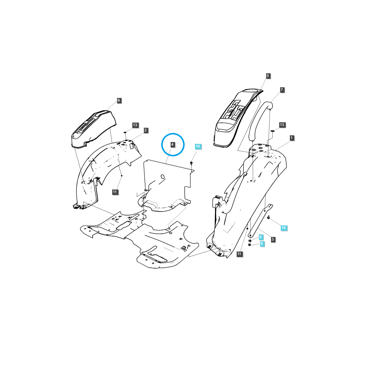 Mittelgehäuse / SBG870 / LS Traktor / Nr. 40292180