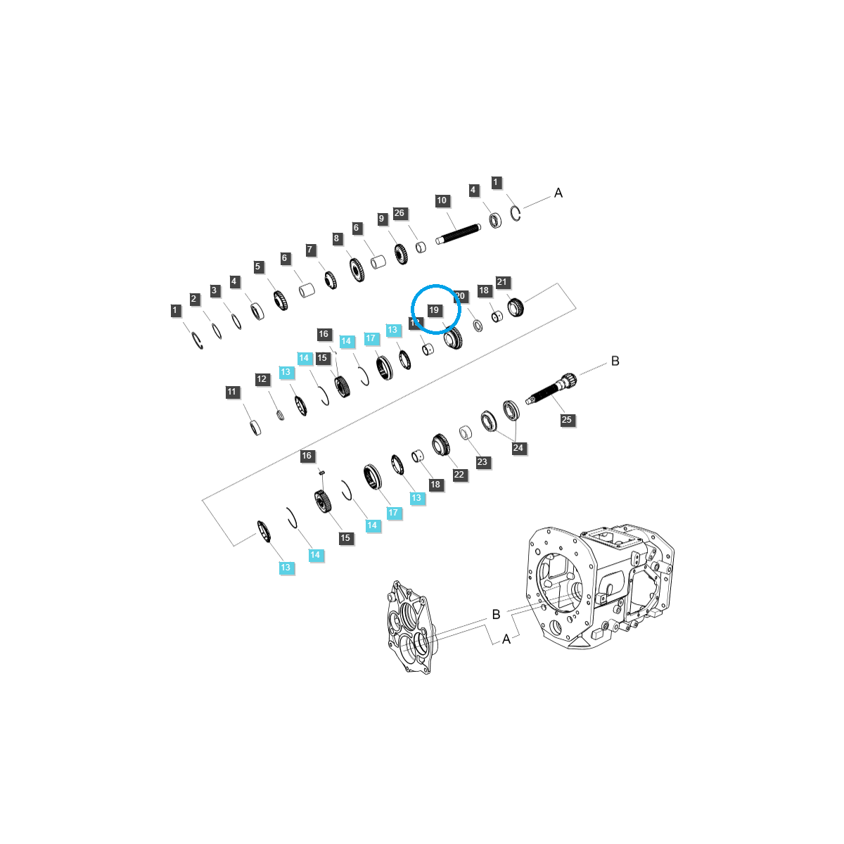 Erster Gangmodus / TRG281 / LS Traktor 40009173