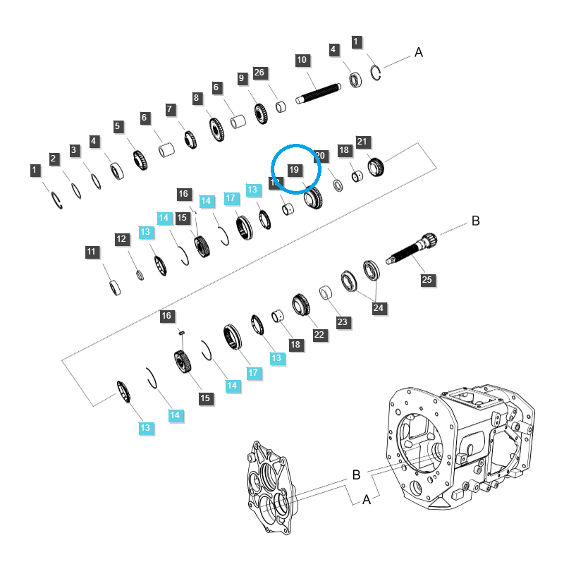 sleeves - Spacer sleeve / A1281627 / TRG281 / LS Tractor 40010087