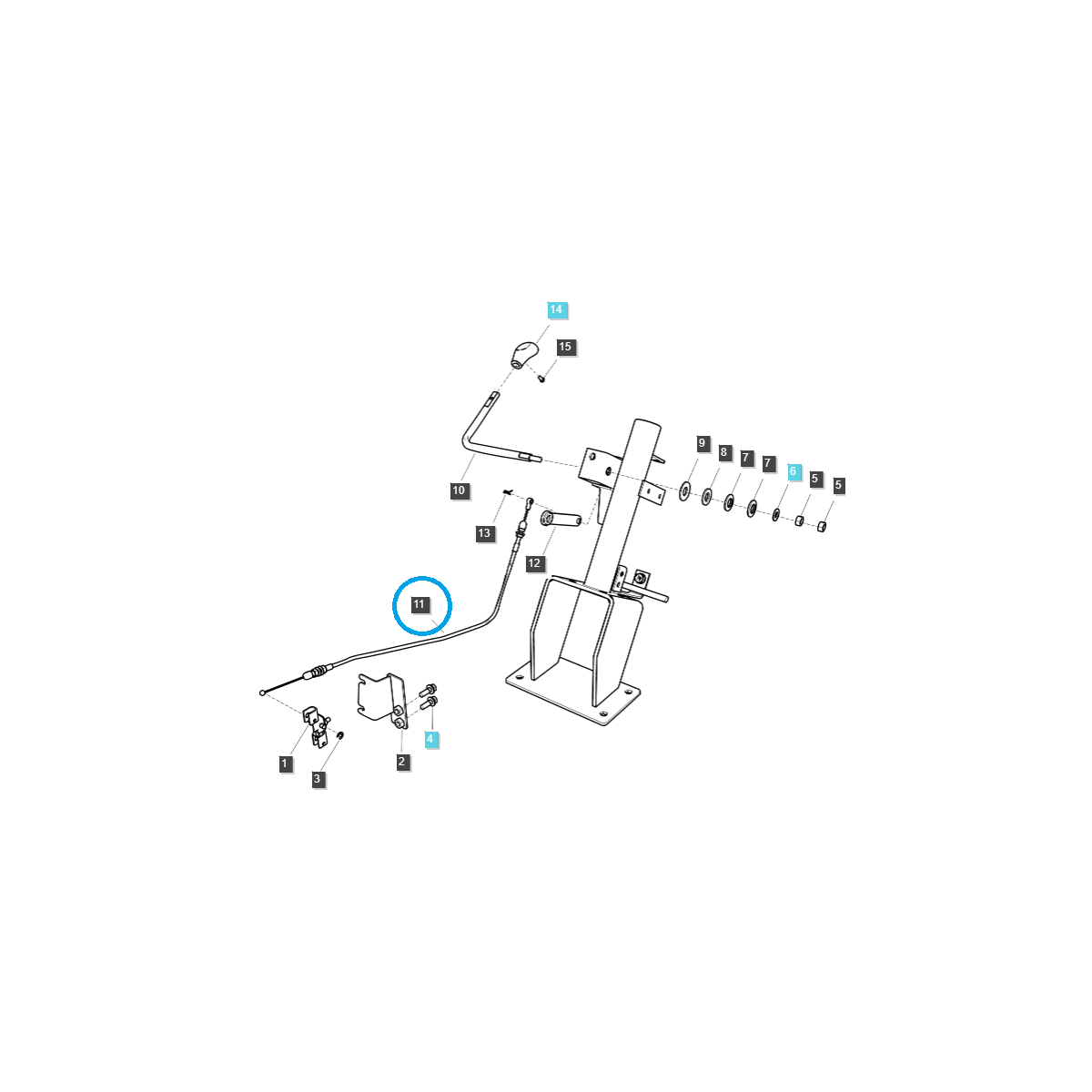 odkazy - Lanko ručního plynu / TRG100 / LS Tractor 40415064