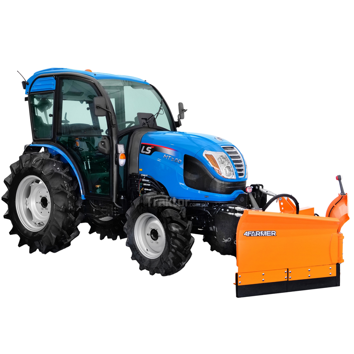 LS Tractor MT3.60 MEC 4x4 - 57 KM / CAB z klimatyzacją + Pług do śniegu strzałkowy Vario 180 cm, hydrauliczny (TUZ) 4FARMER