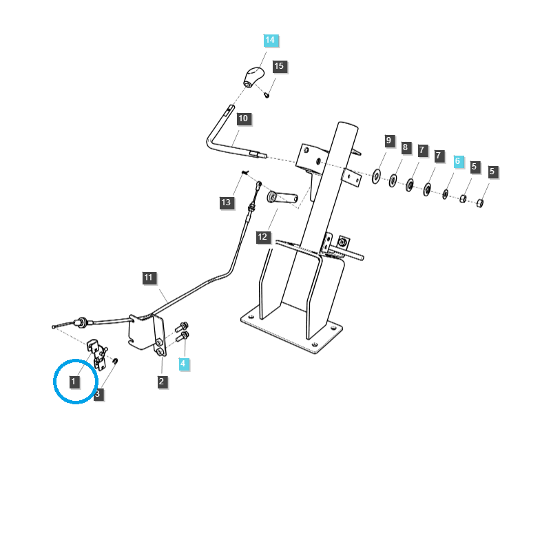 fuel tanks - Hand throttle cable / TRG100 / LS Tractor / no. 40415066