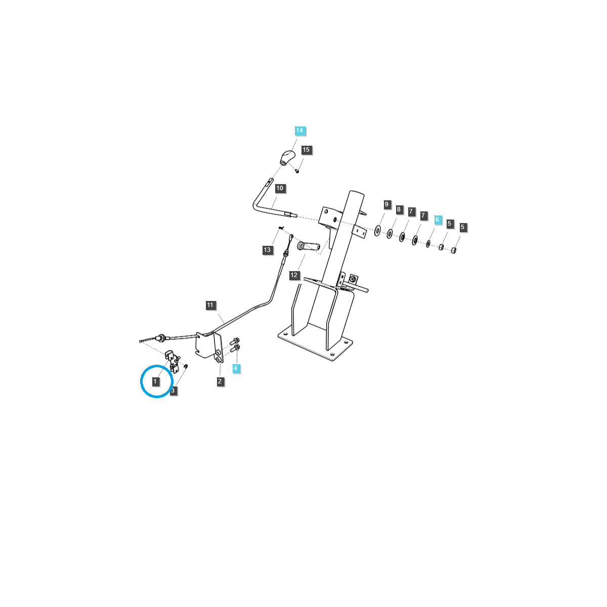 Cięgno gazu ręcznego / TRG100 / LS Tractor / nr 40415066