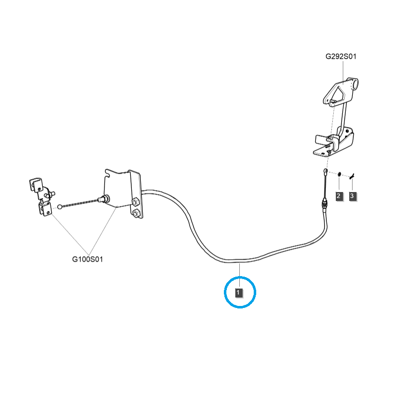 plynové kabely - Plynové lanko - LS Tractor XJ