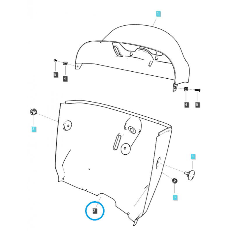 elementy karoserii  - Osłona dolna kokpitu / TRG830 / LS Tractor / nr 40194616
