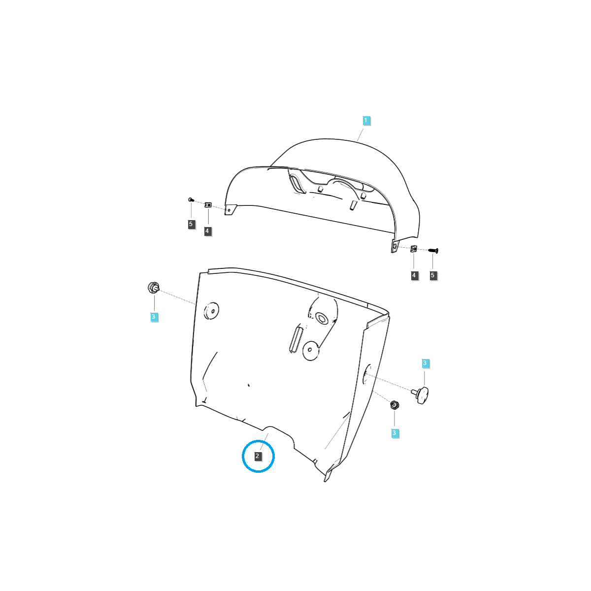 Cockpit Lower Cover / TRG830 / LS Tractor / No. 40194616