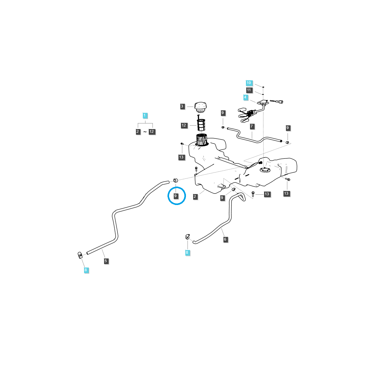 Abrazadera de cable / TRG970 / Tractor LS / n.º 40151410