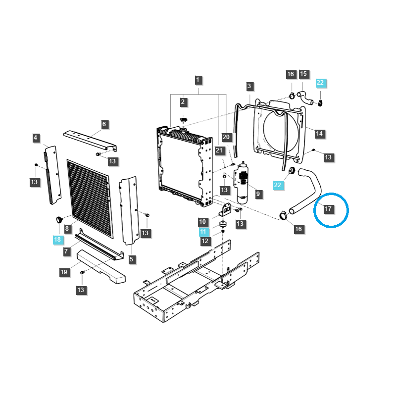 weze - Wąż do chłodnicy / TRG170 / LS Tractor / nr 40281235