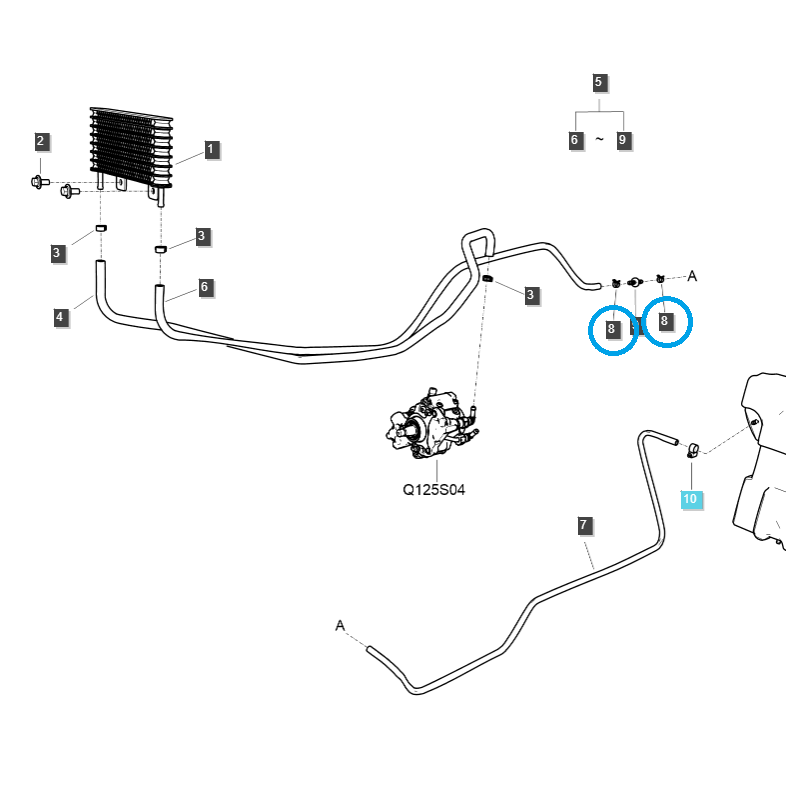 ostatní palivový systém - Stahovací páska / TRG970 / LS Tractor 40355054