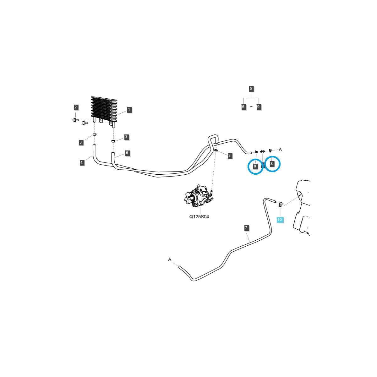 Collier de serrage / TRG970 / Tracteur LS 40355054