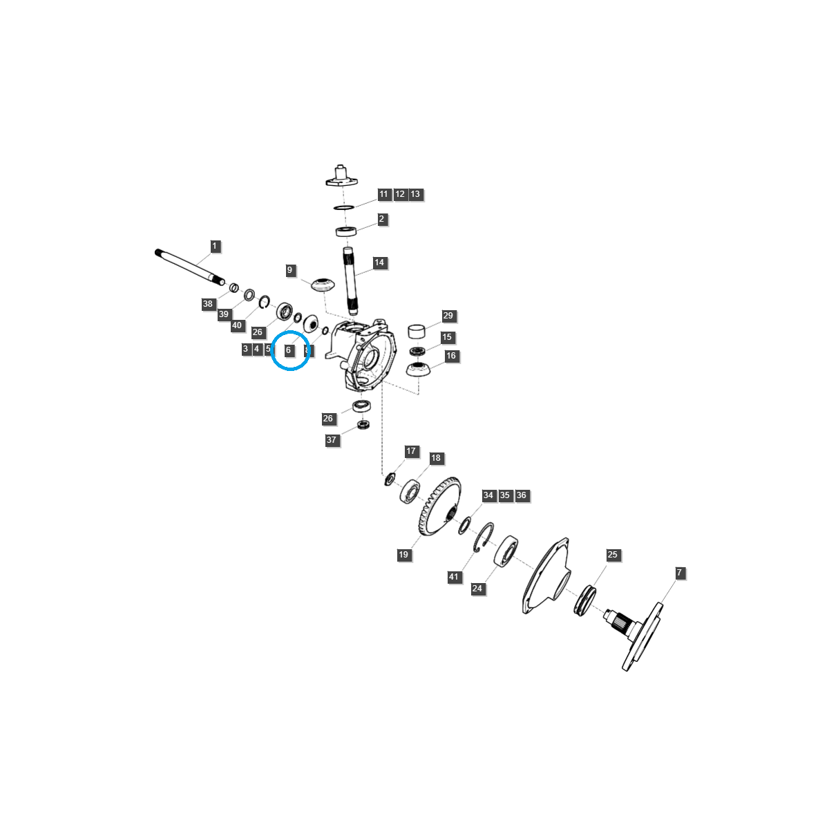 Kettenrad, Kegelrad / TRG400 / LS Traktor 40036072