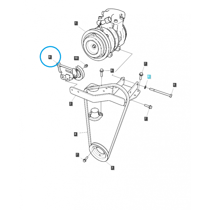 ostávajúce - Napínač klinového remeňa klimatizácie / G865 / Traktor LS 40226538