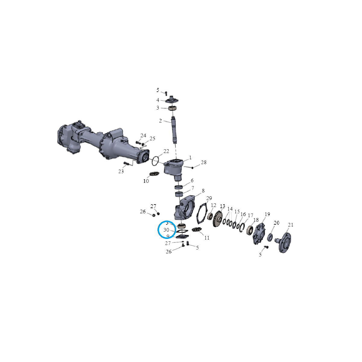 Těsnění čepu řízení / Mitsubishi VST 180D / 224D / 270D / 927