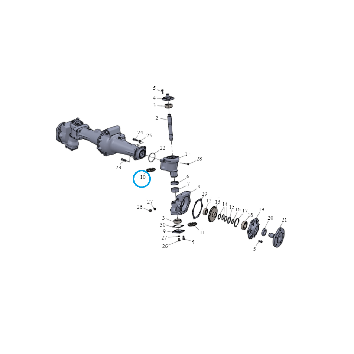 Engranaje cónico Mitsubishi VST 13T/14T