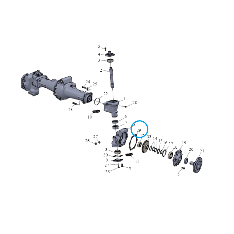  tmely - Těsnění čepu řízení Mitsubishi VST 180D / 224D / 270D / 927
