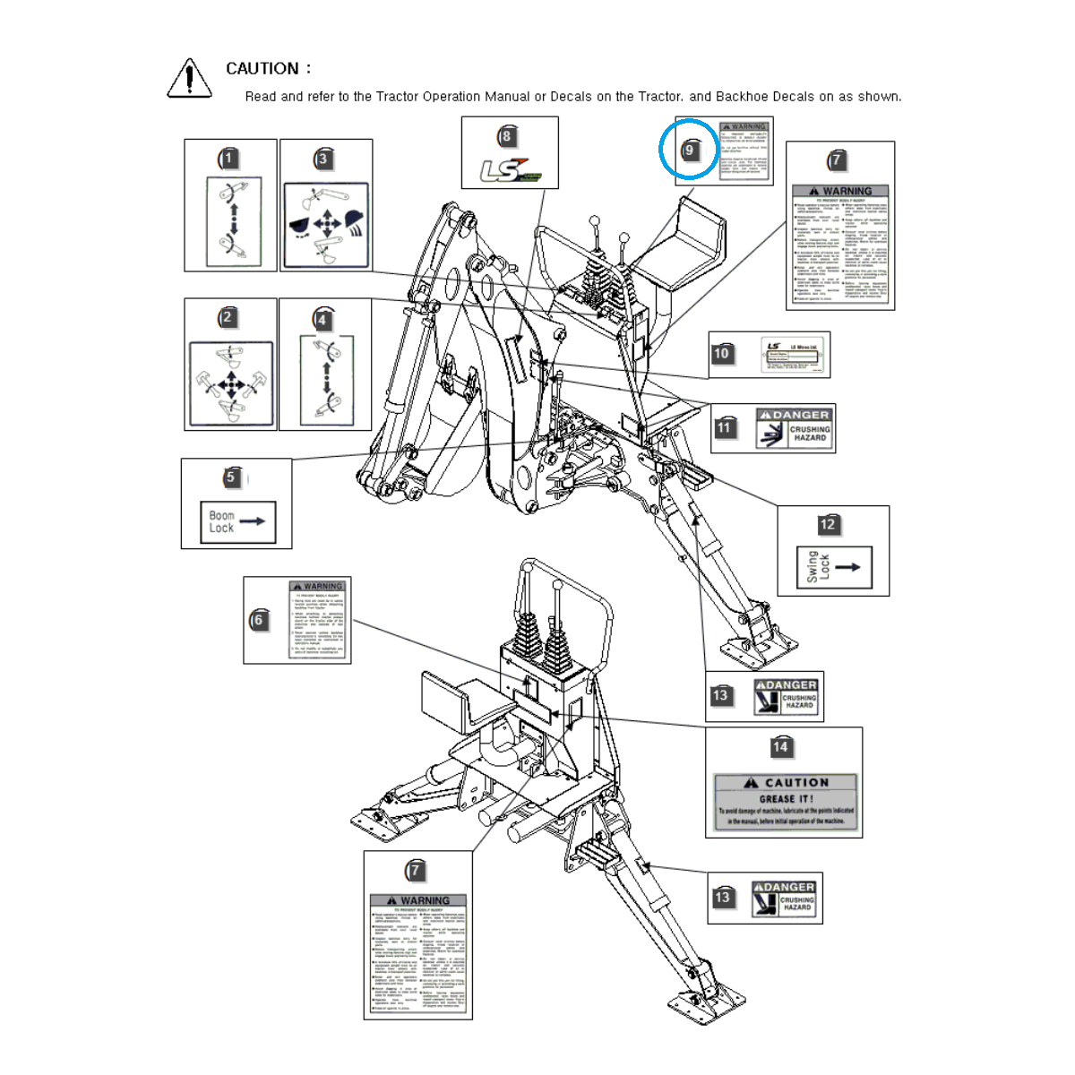 Adhesivo de advertencia / Ls Tractor 40231045