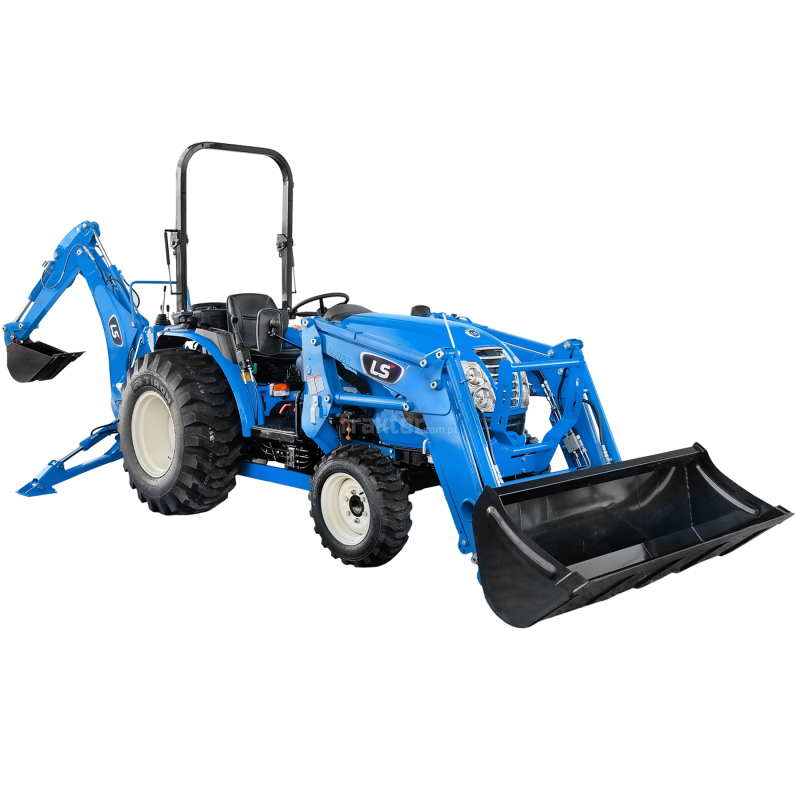 ls mt 340 - LS Tractor MT3.40 HST 4x4 - 40 HP / IND + LS LL3106 front loader + LB2100 tractor excavator