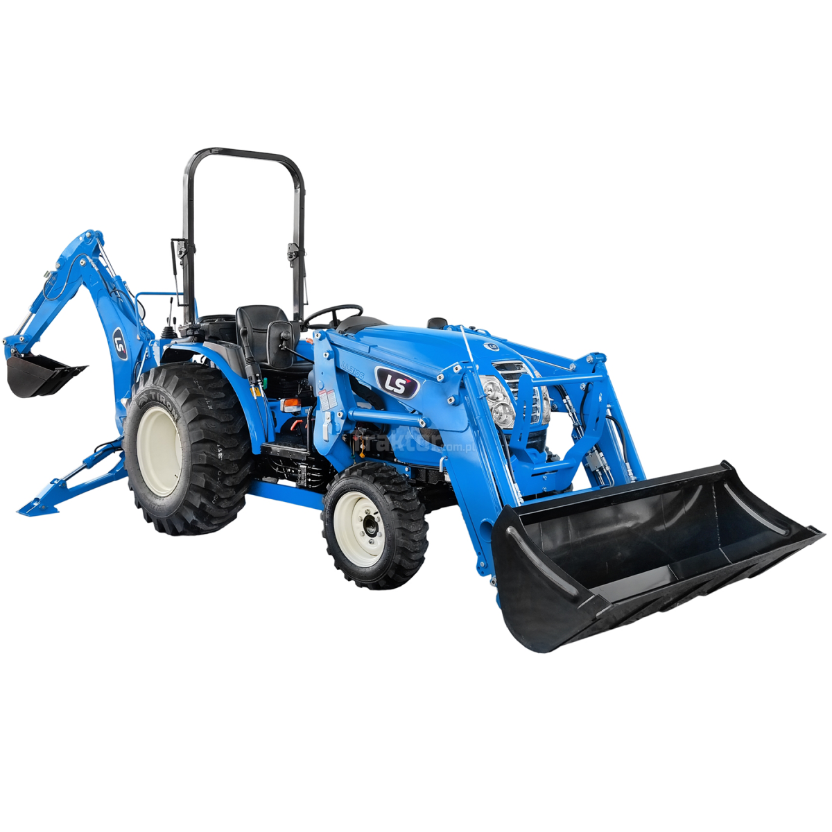 LS Tractor MT3.40 HST 4x4 - 40 HP / IND + LS LL3106 front loader + LB2100 tractor excavator