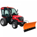 Cost of delivery: VST Fieldtrac 922D 4x4 - 22 HP / IND / CAB + straight snow plow SBH130 130 cm, hydraulic 4FARMER