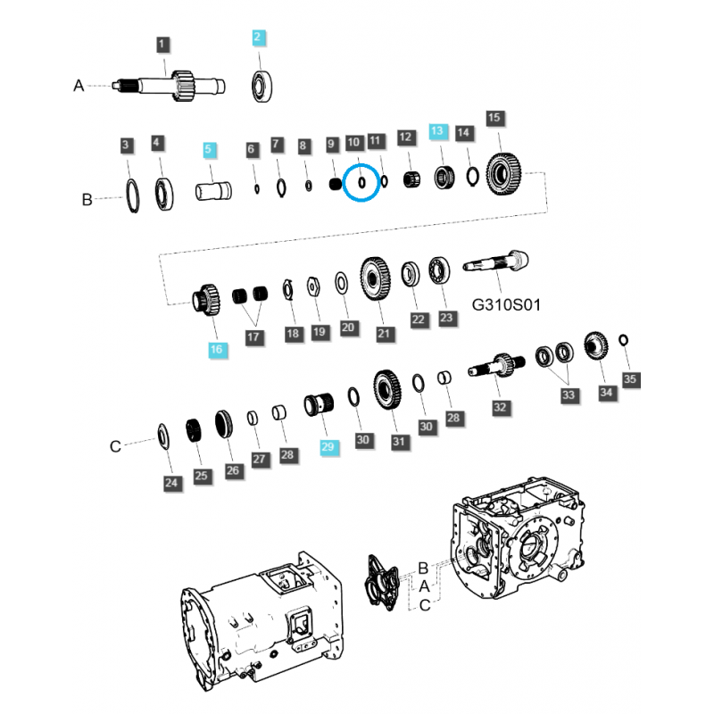 piezas para ls - Espaciador / TRG285 / Ls Tractor 40188806