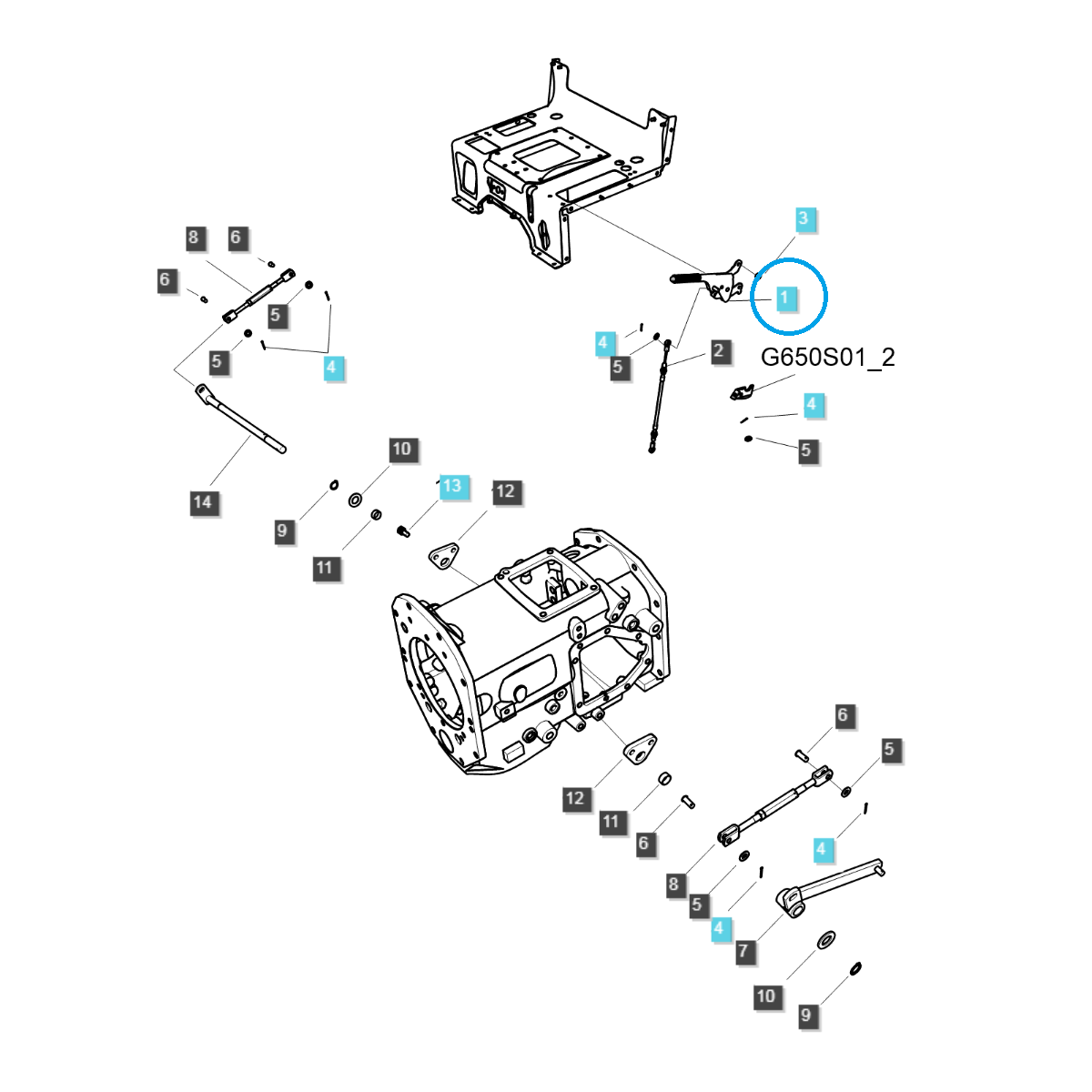 Handbremsseil / TRG650 / LS Traktor 40012253