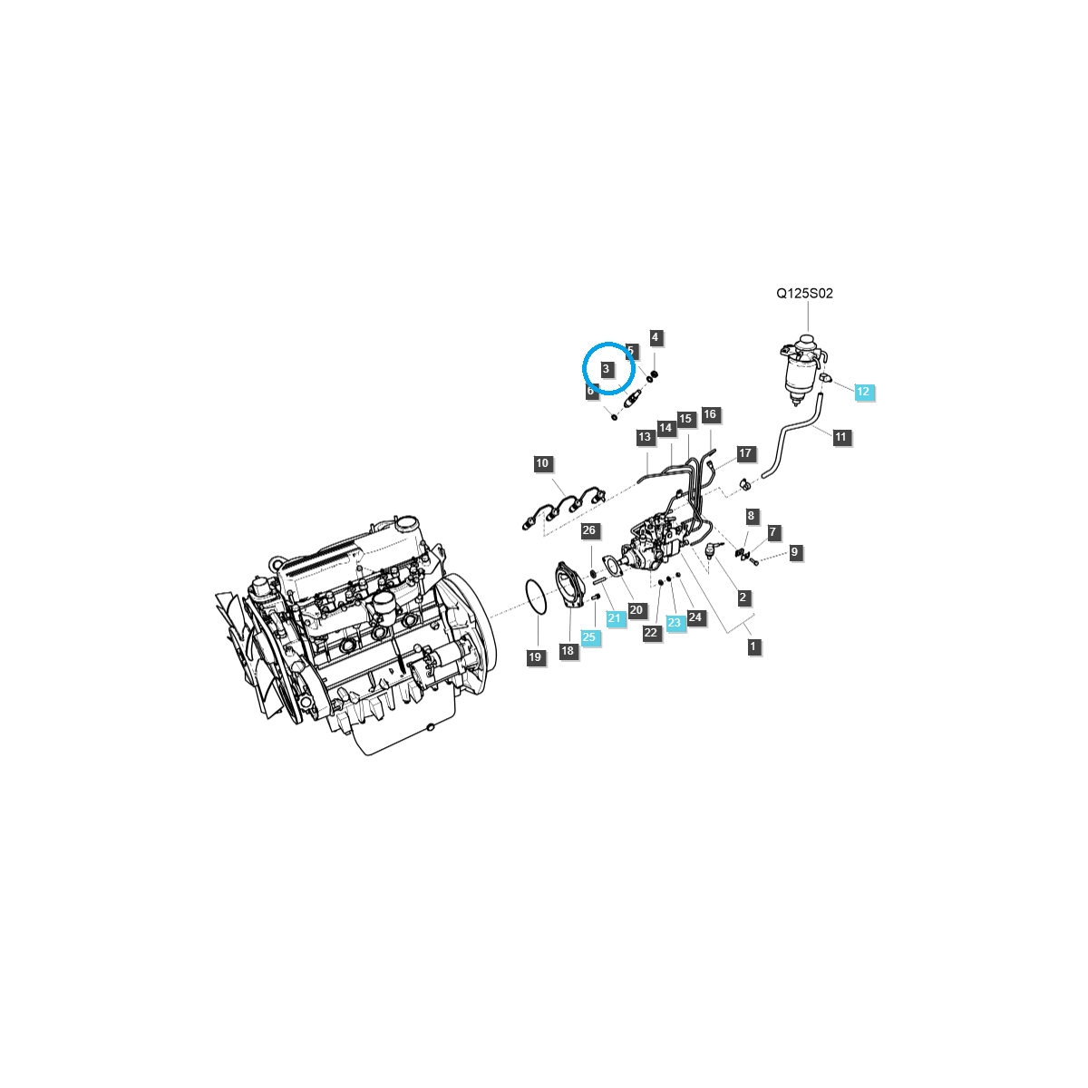 Injecteur 120bar / EGQ125 / Ls Tracteur 40007662