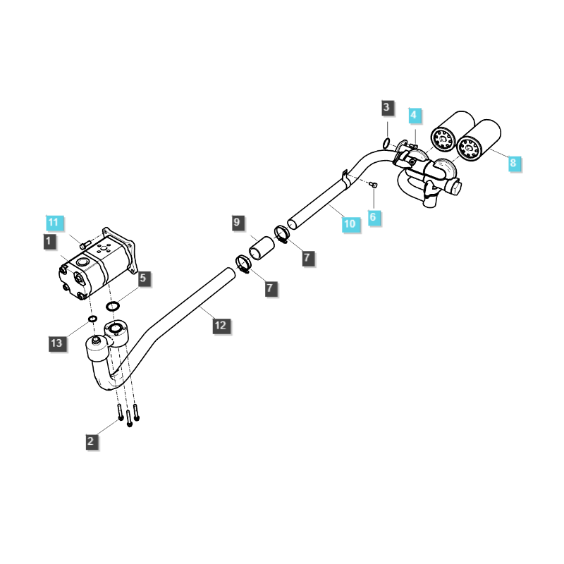 hydraulic pumps - Hydraulic Pump / TRG823 / LS Tractor / No. 40201715