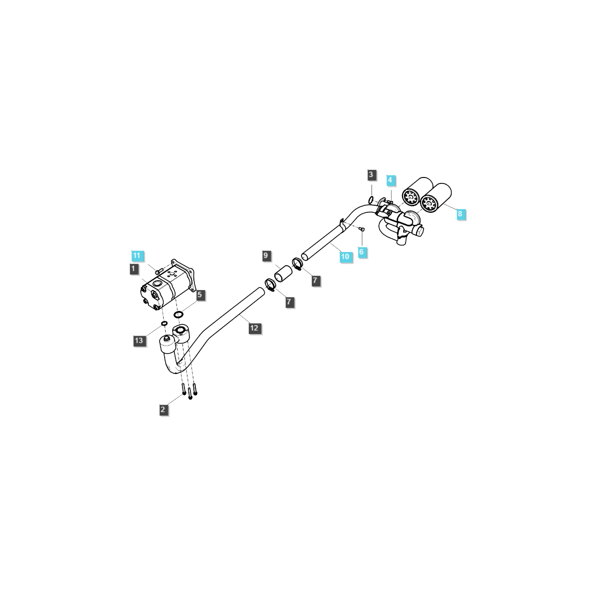 pompy hydrauliczne  - Pompa hydrauliczna / TRG823 / LS Tractor / nr 40201715