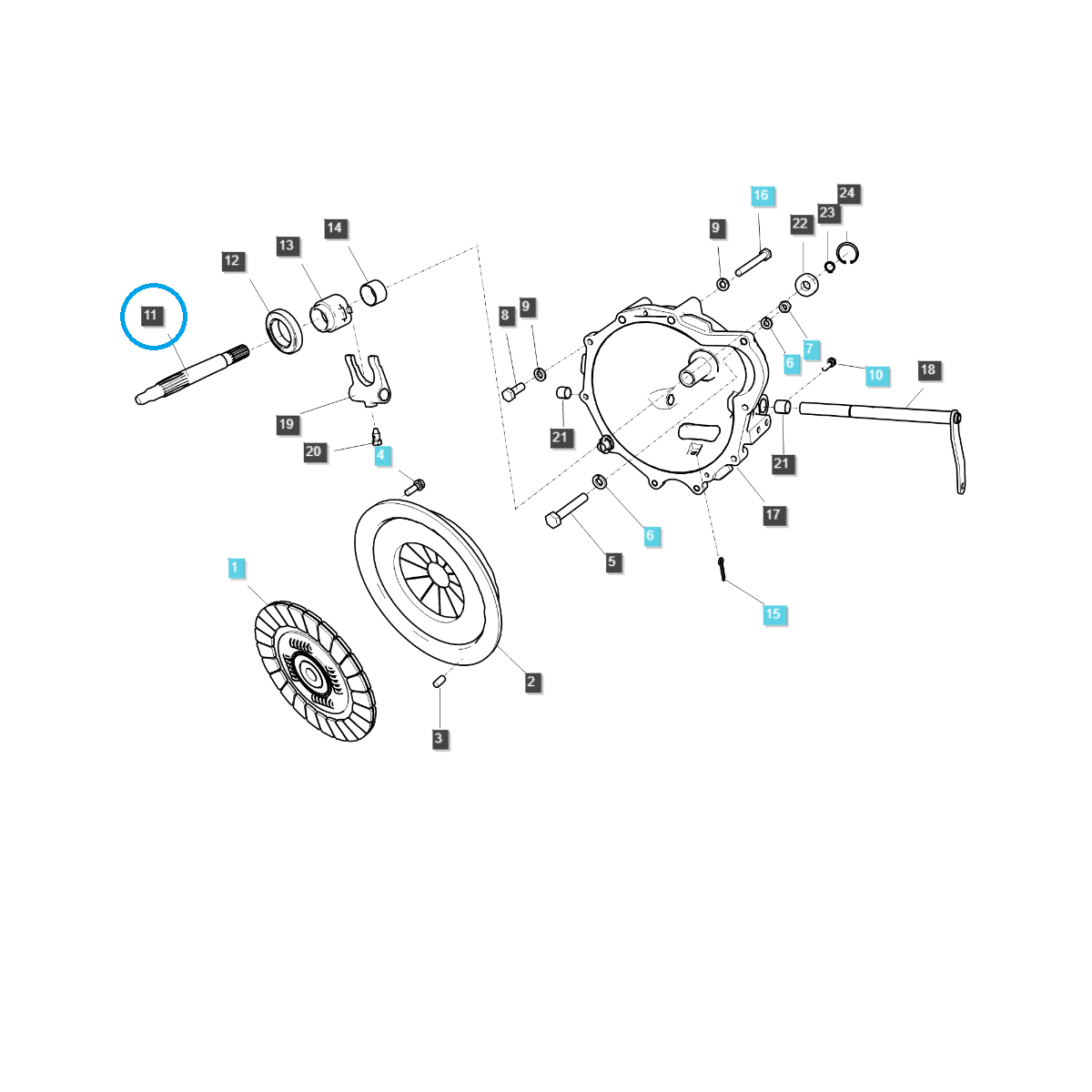others clutch - Clutch Shaft / TRG250 / LS Tractor / No. 40235811