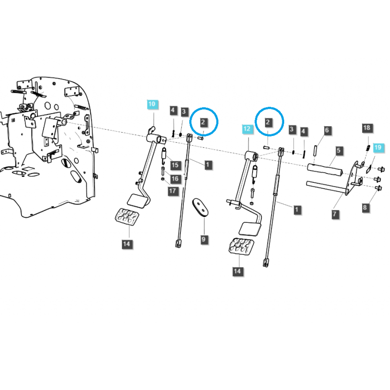 špendlíky - Čap 14 x 10 x 26 mm / TRG670 / A1670118 / LS Traktor 40009617