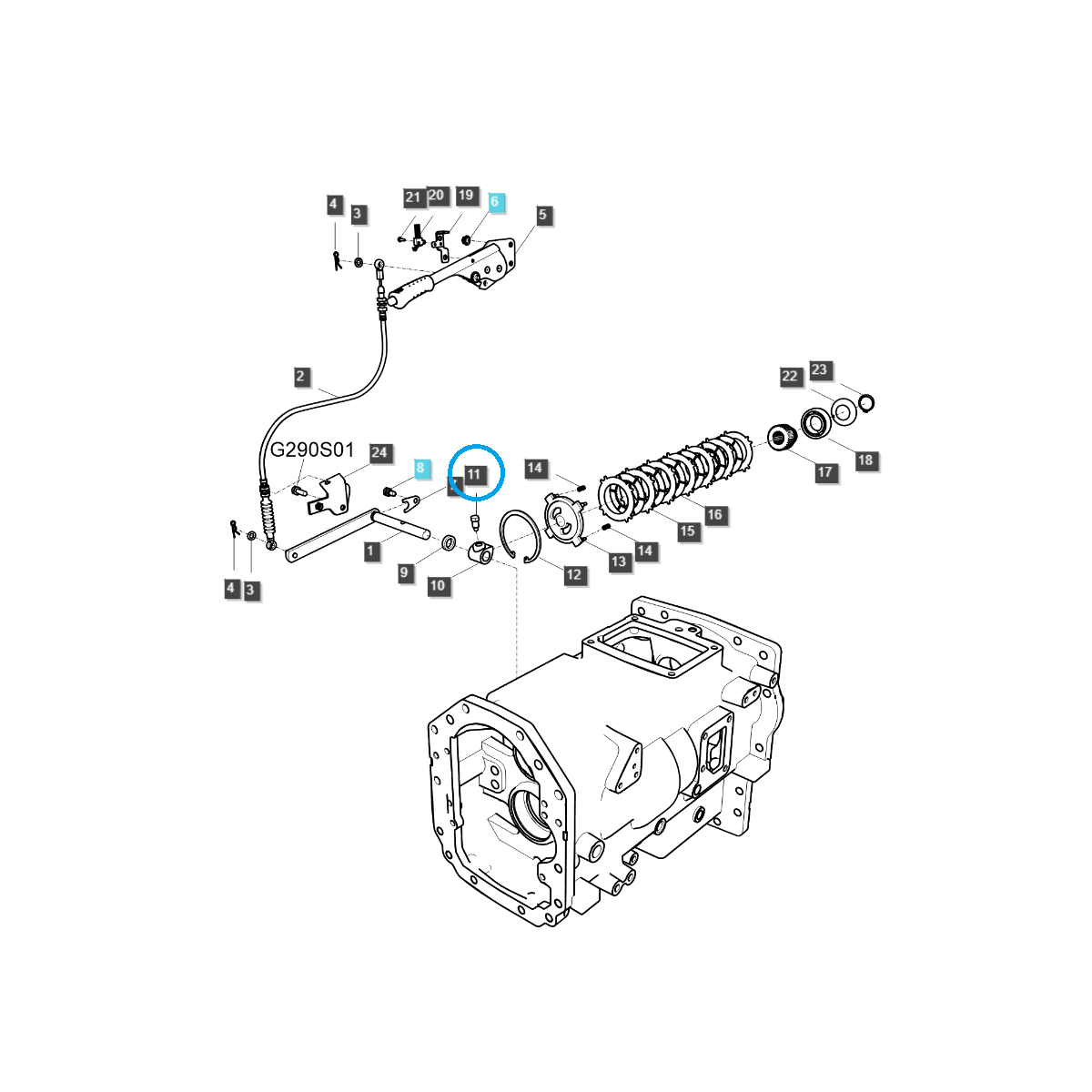 Poistný čap / TRG250 / Ls Traktor 40010190