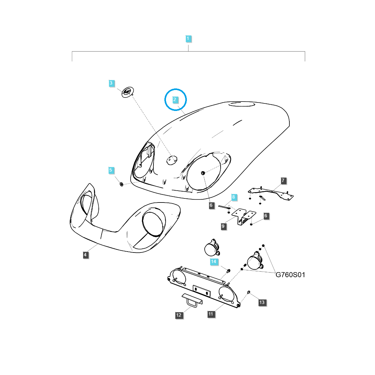 karosserieteile - Falle / Maske / G830 / LS-Traktor / Nr. 40202597