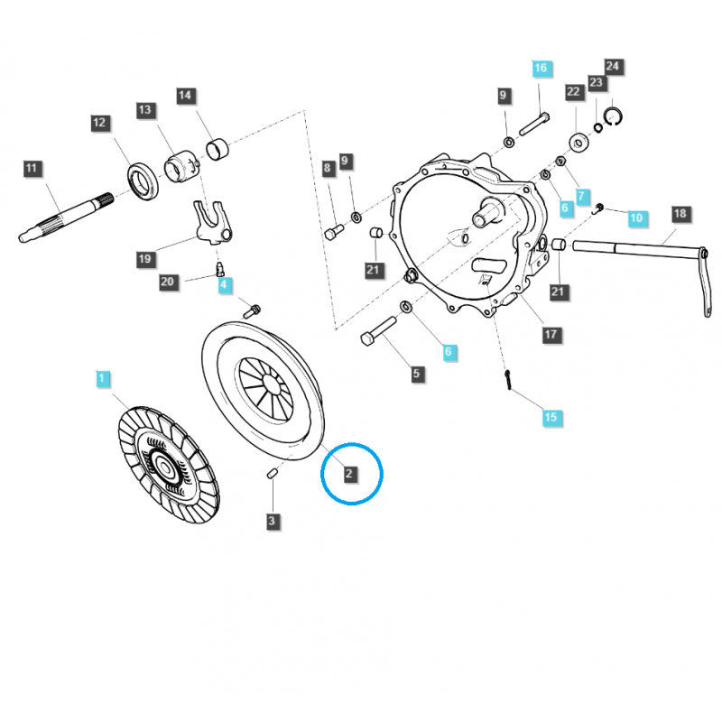 svorky - Přítlačný kotouč spojky / TRG250 / Traktor LS / Č. 40226797