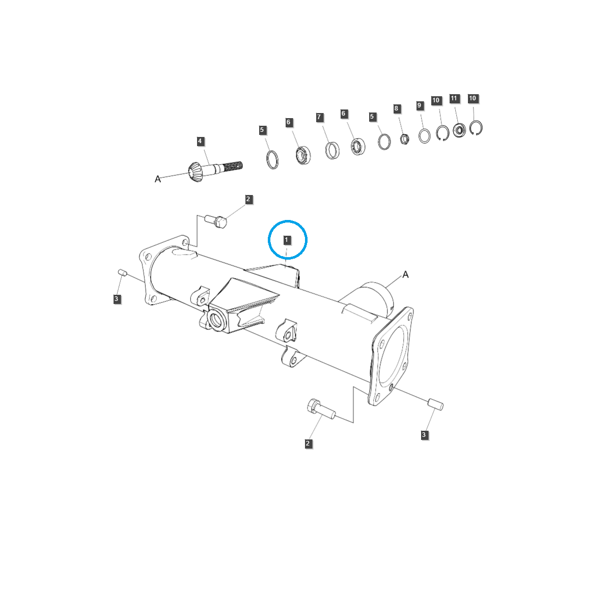 Karosserie Vorderachsgehäuse / TRG400 / Ls Traktor 40195024