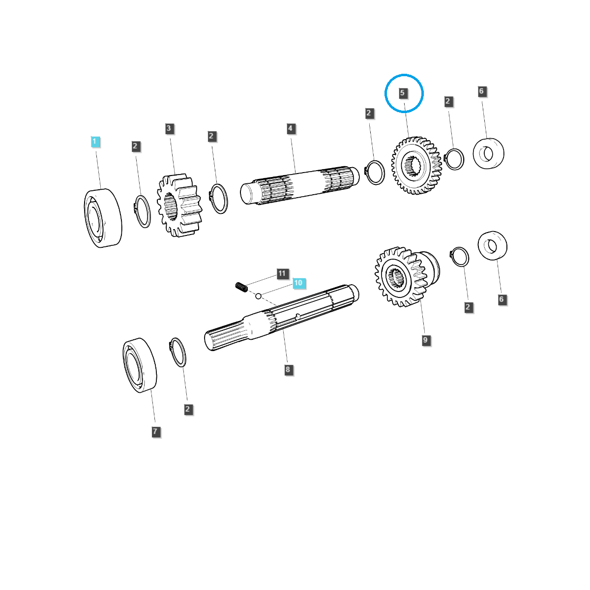 Pignon d'entraînement de tracteur 4WD / 33T / TRG288 / Ls 40309716