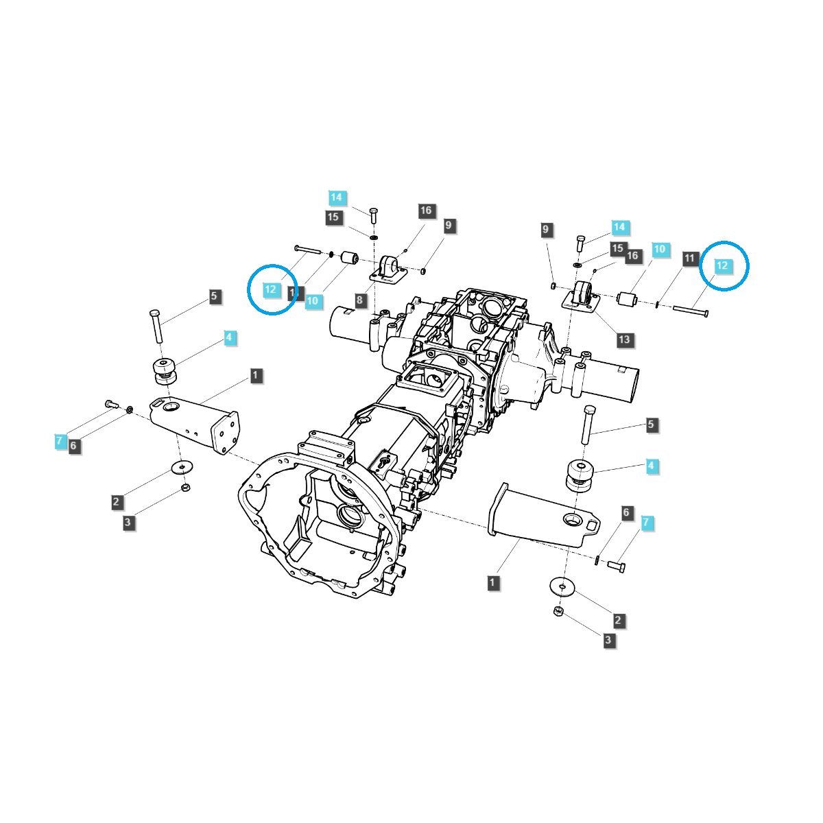 Śruba M12 x 1.25 x 110 mm / S104121153 / LS Tractor 40029486