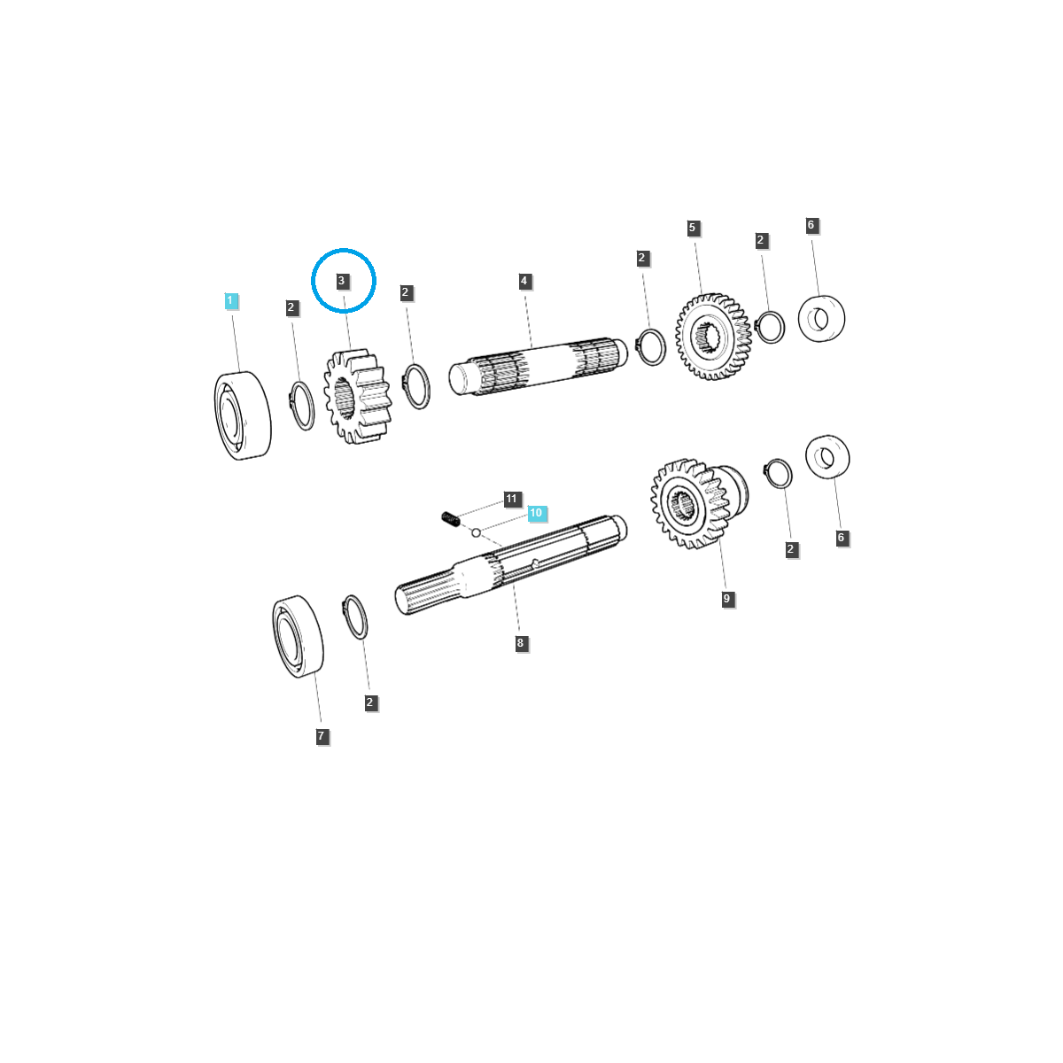 Hnacie koleso 4WD / 16T / TRG288 / Ls Traktor 40226996