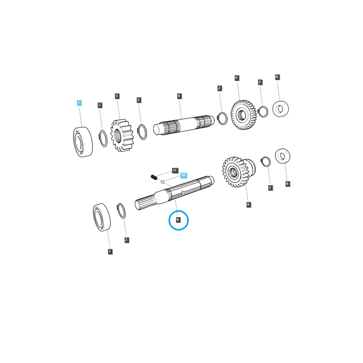 4WD / TRG288 / Ls Traktorantriebswelle 40226997