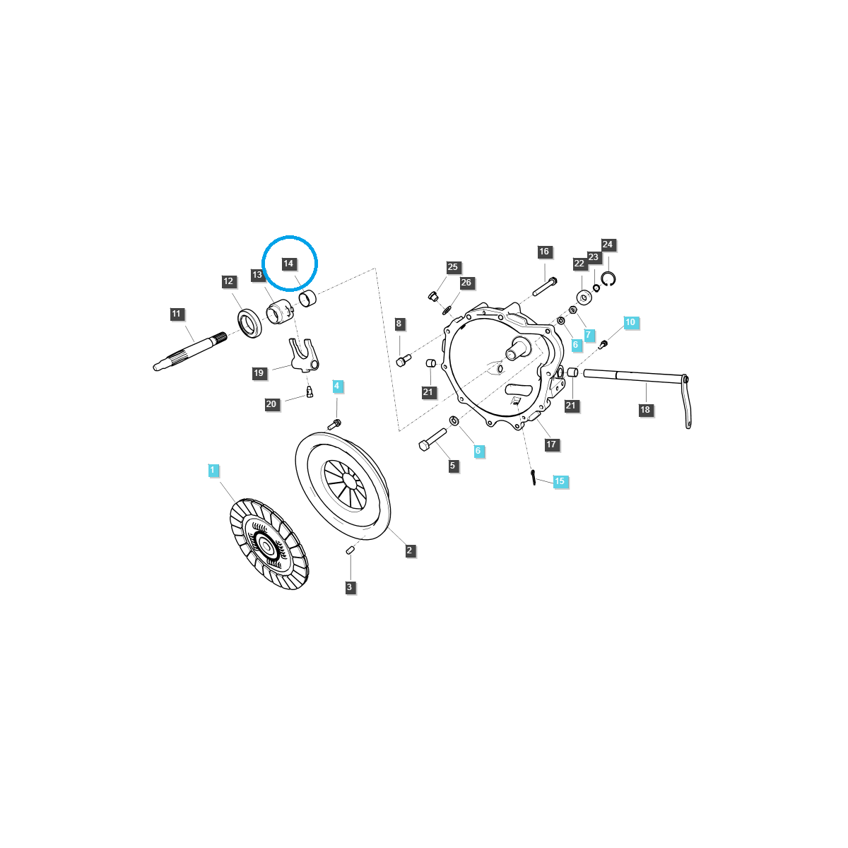 ostatní spojka - Posuvné pouzdro / A0678025 / Traktor LS / č. 40033803
