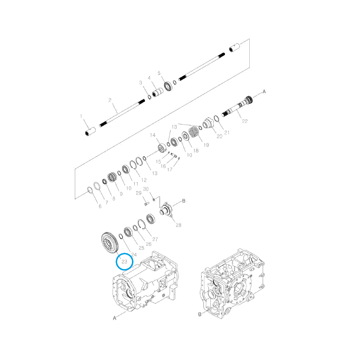 4WD-Antriebsritzel / TRG288 / Ls Traktor 40031405